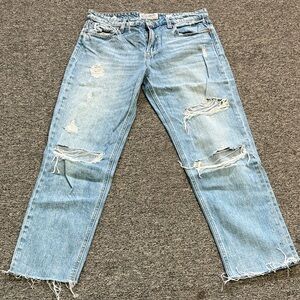 Lucky Brand Light Blue Distressed Sienna Slim Biyfriend Jeans